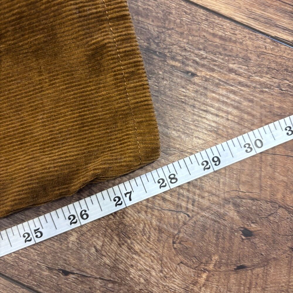 Free People Wrangler Brown Corduroy Straight-Leg Small Bib Overalls Jumpsuit - Picture 12 of 13